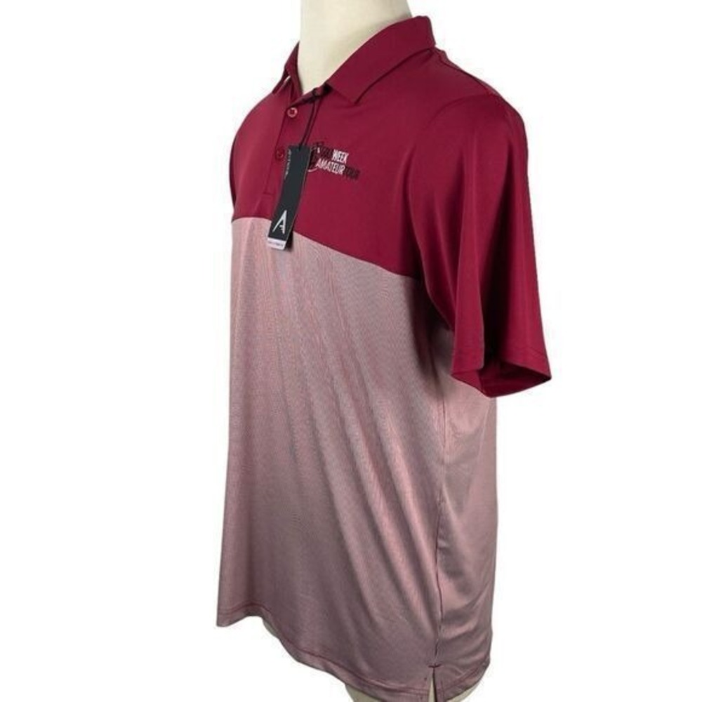 NEW Antigua Men's Polo Stretch Fabric Golf Week Amatuer Tour Polo Large - Picture 3 of 5